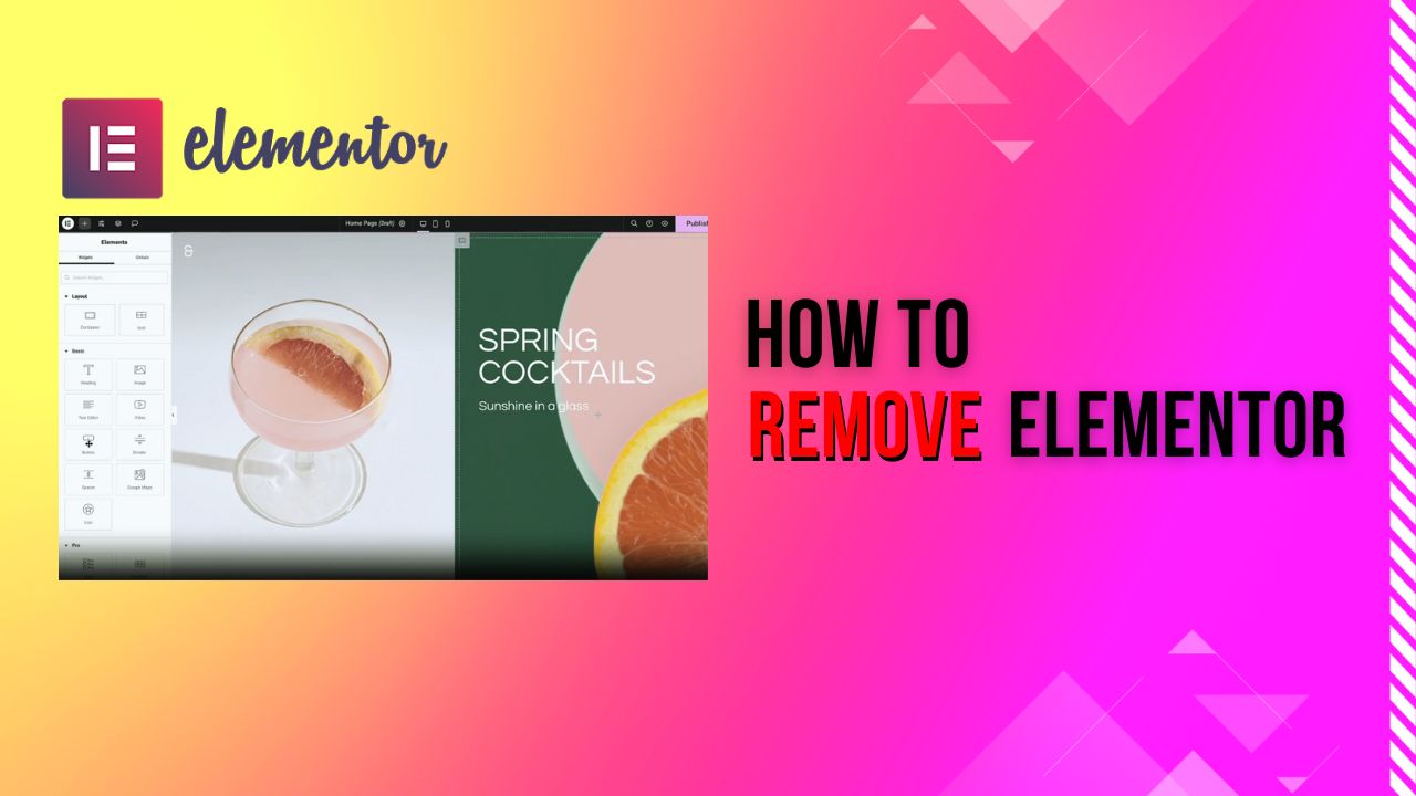 how to remove elementor from wordpress